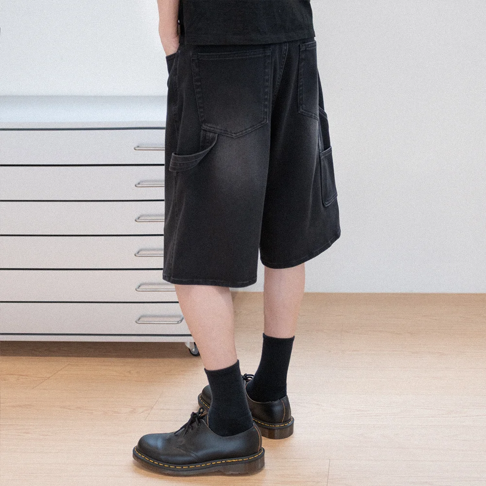 DENIM SWEAT CARPENTER SHORTS