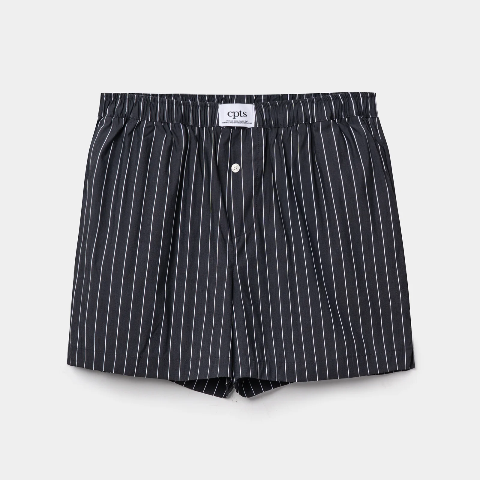 UNISEX LABEL TRUNK SHORTS_CHARCOAL
