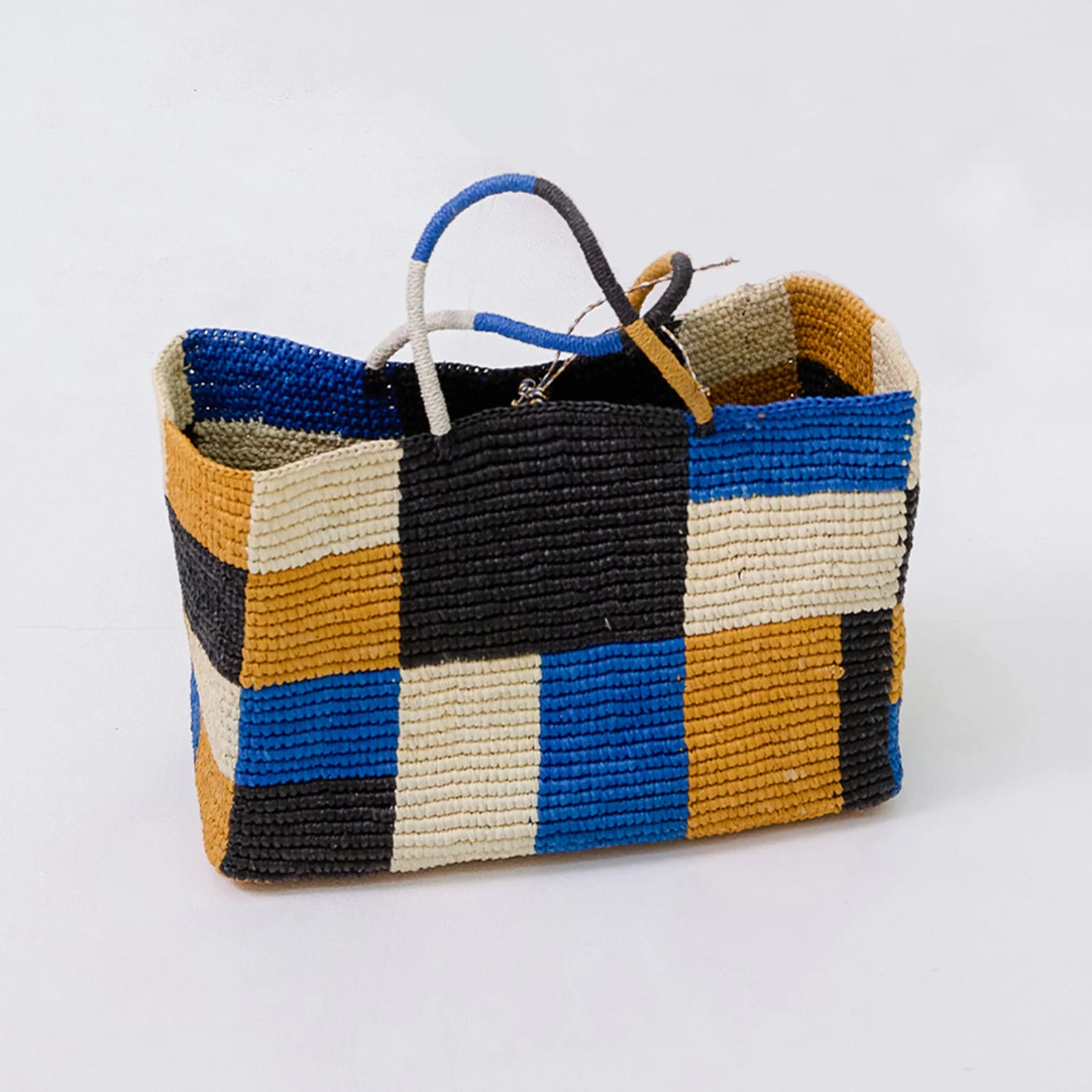 Book Tote Wide Straw Bag