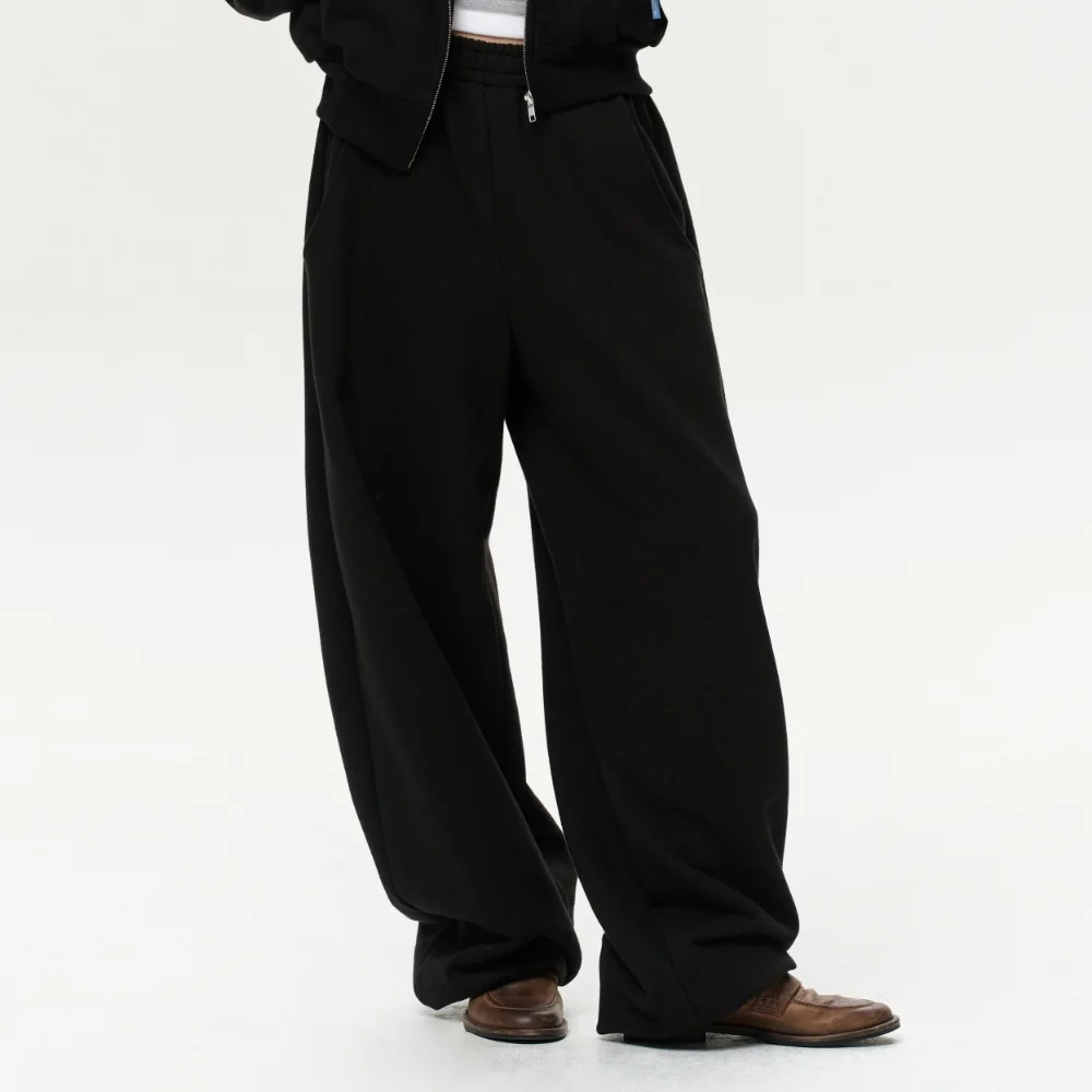 UNISEX ERA WIDE JOGGER SWEATPANTS - BLACK