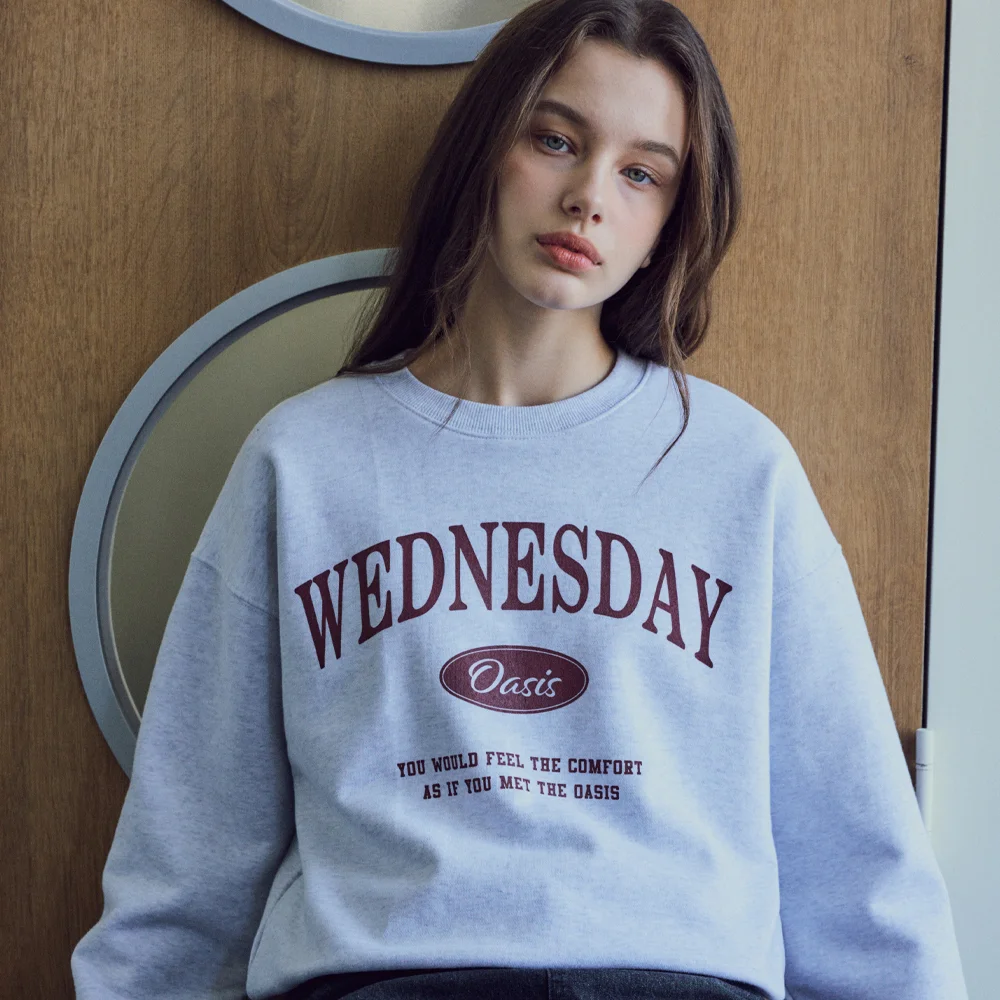 Signature Semi-Crop Sweatshirt_Light Melange(W25-TP15)