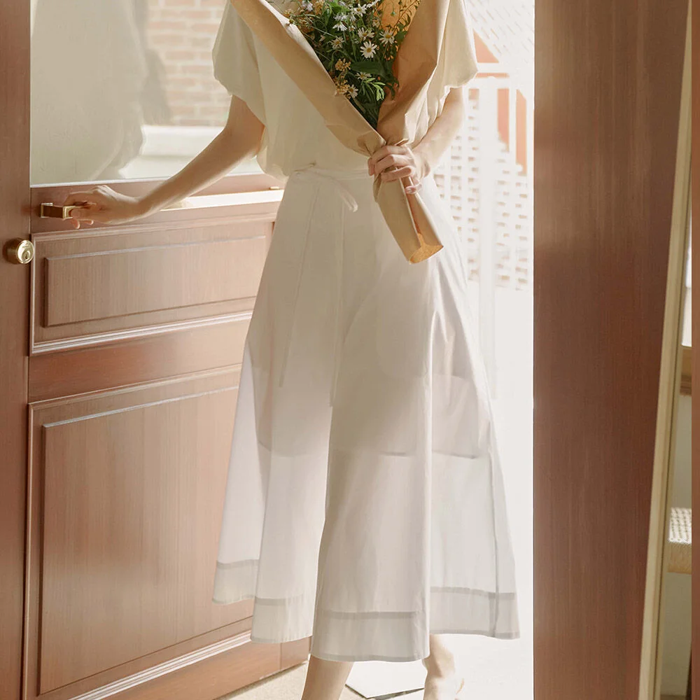 Sky pants / White