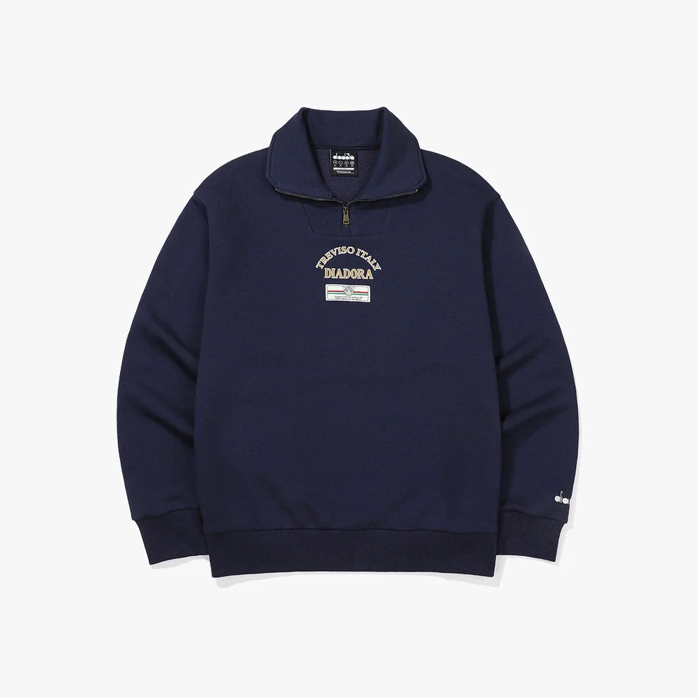 Montello 圖案 衣領 衛衣 NAVY