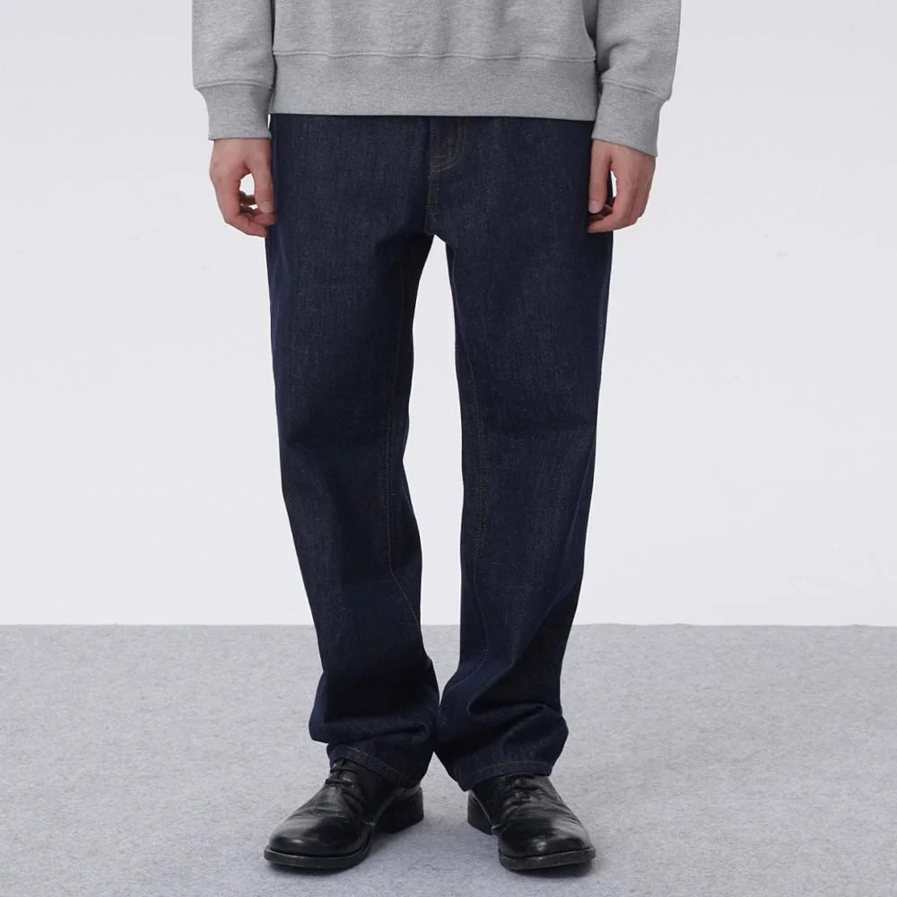直筒 One Washing 牛仔褲 M42 深 靛藍