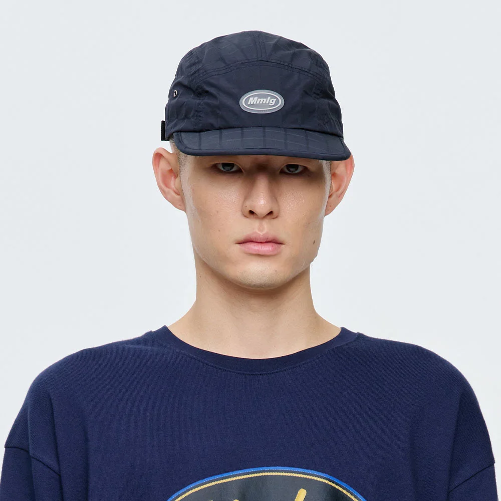 MMLG CHECK CAMP CAP (NAVY)