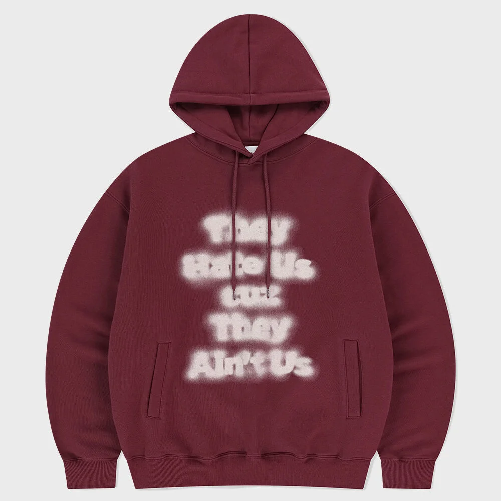 AINT US BLUR HOODIE BURGUNDY(MG2FSMM406A)
