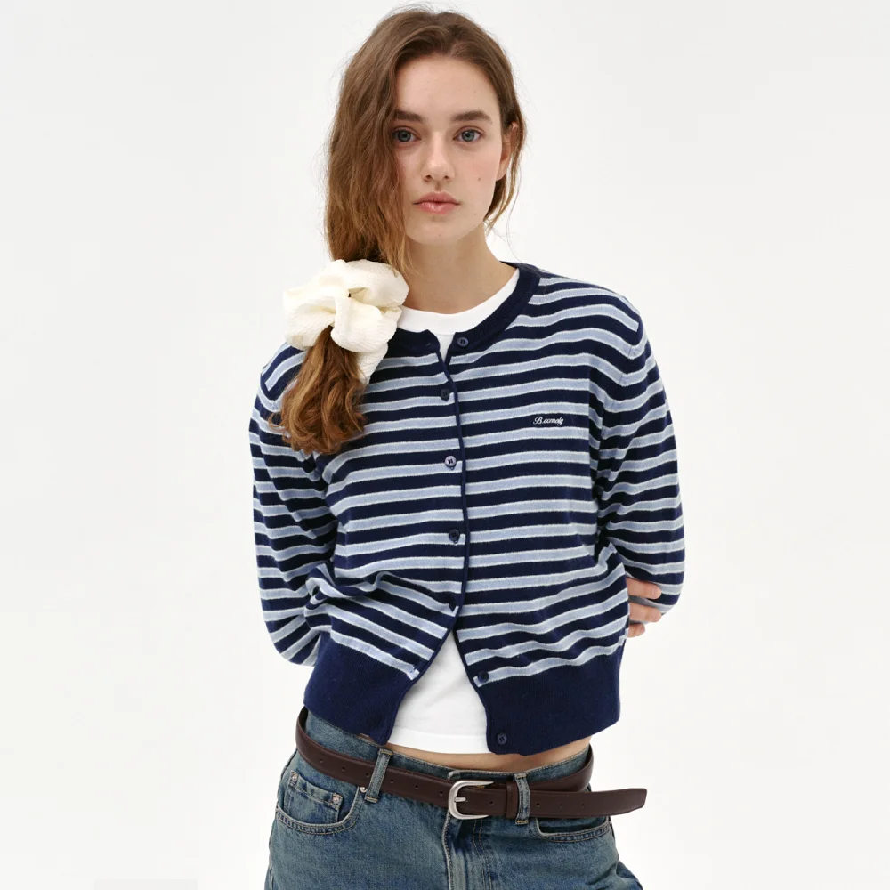 Sophie Stripe Cardigan_blue