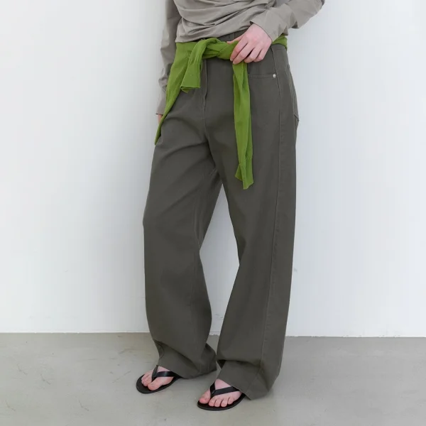 WASHING CURVED COLOR DENIM PANTS (PT-5741)