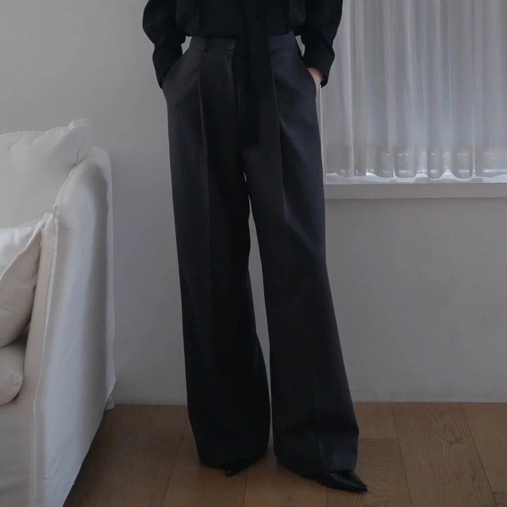 Wool Wide Slacks