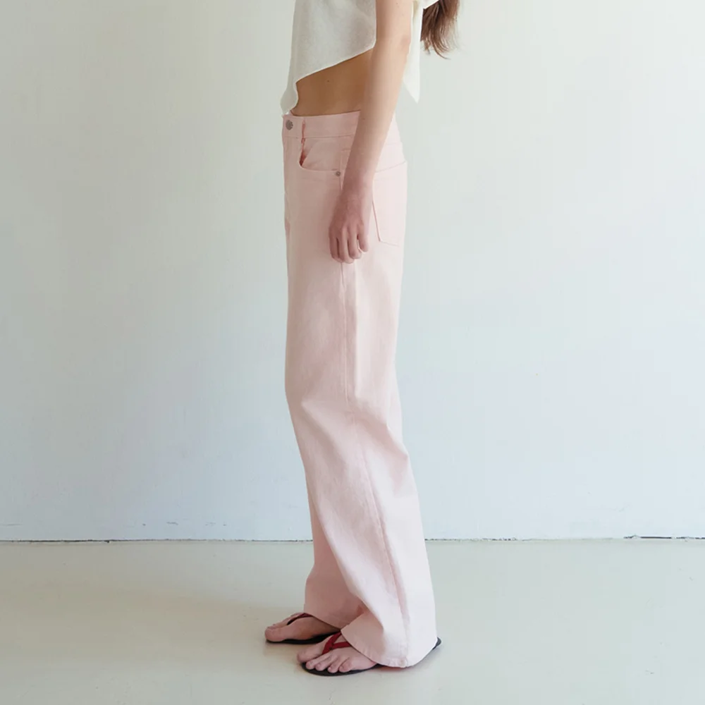 Juon 色 純棉 直筒 褲子_Juon Pants