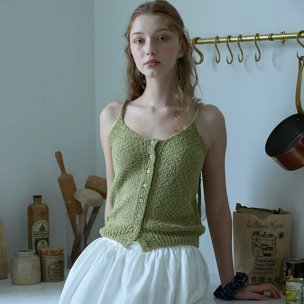 Reverse knit top_olive