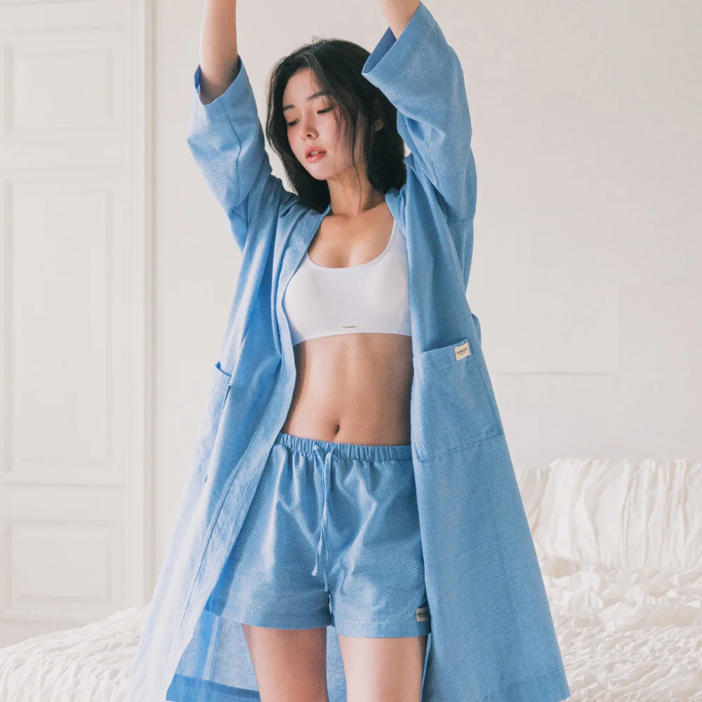 Minimal Garments Cozy Lounge Robe Set_2colors