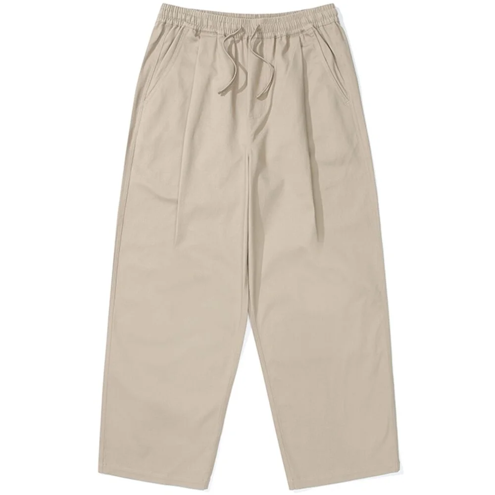 M-LABEL LOOSE-FIT PINTUCK PANTS 經典米色
