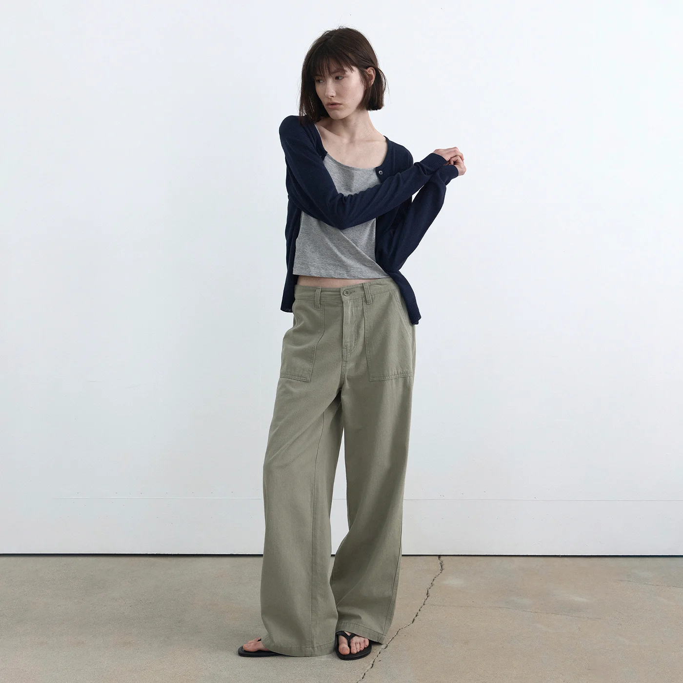 Fatigue pocket pants (light khaki)