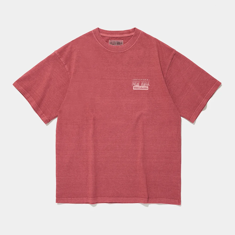 OPEN YOUR NY SALT WASHED S/S T-SHIRTS_RED