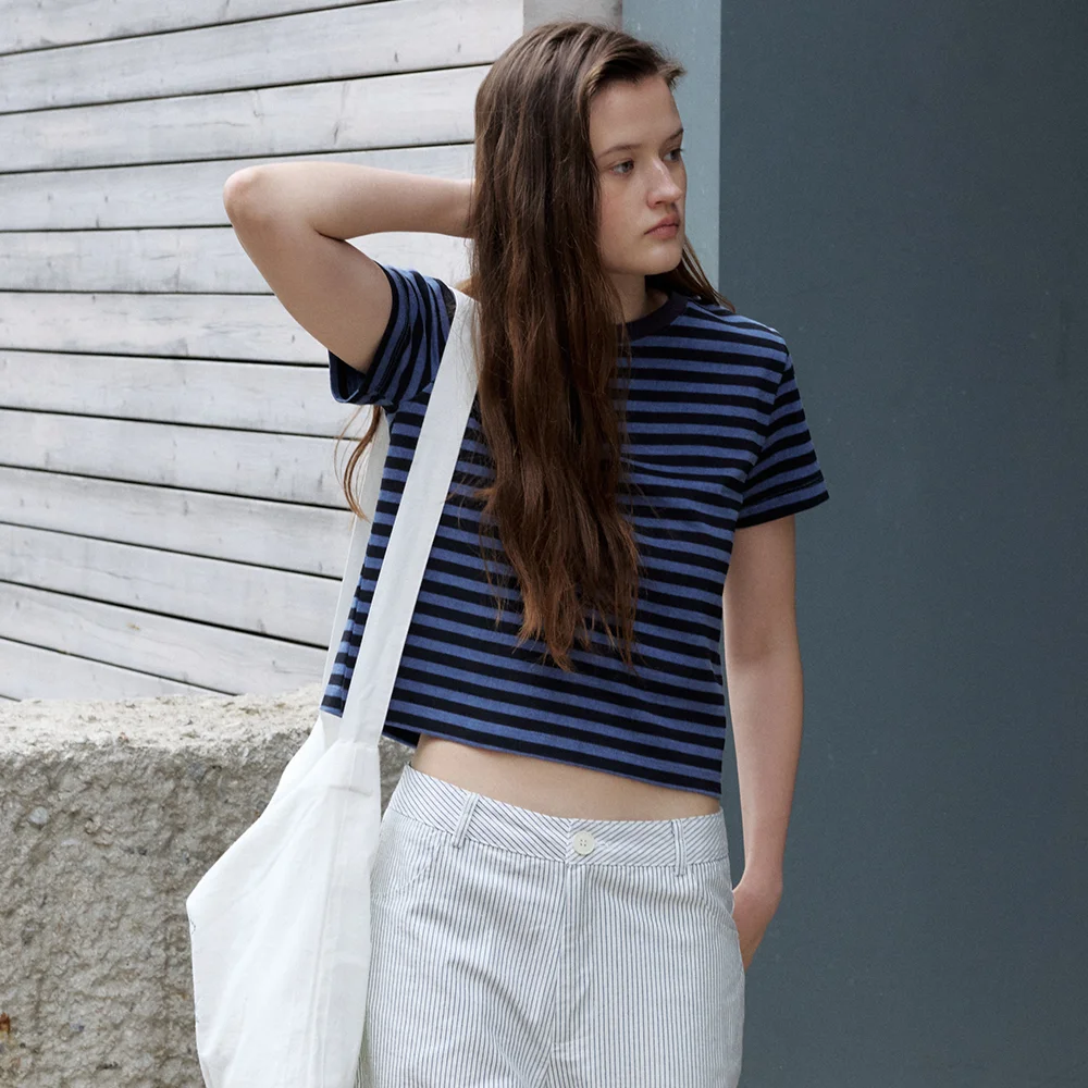 baker striped tee - blue
