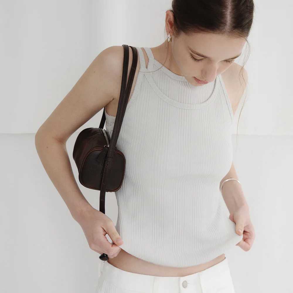Sove Layered Sleeveless Set (Misty Gray)
