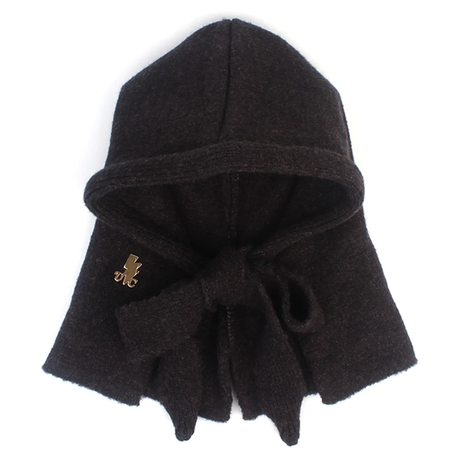 Wool Strap Charcoal Open Balaclava 巴拉克拉瓦頭套