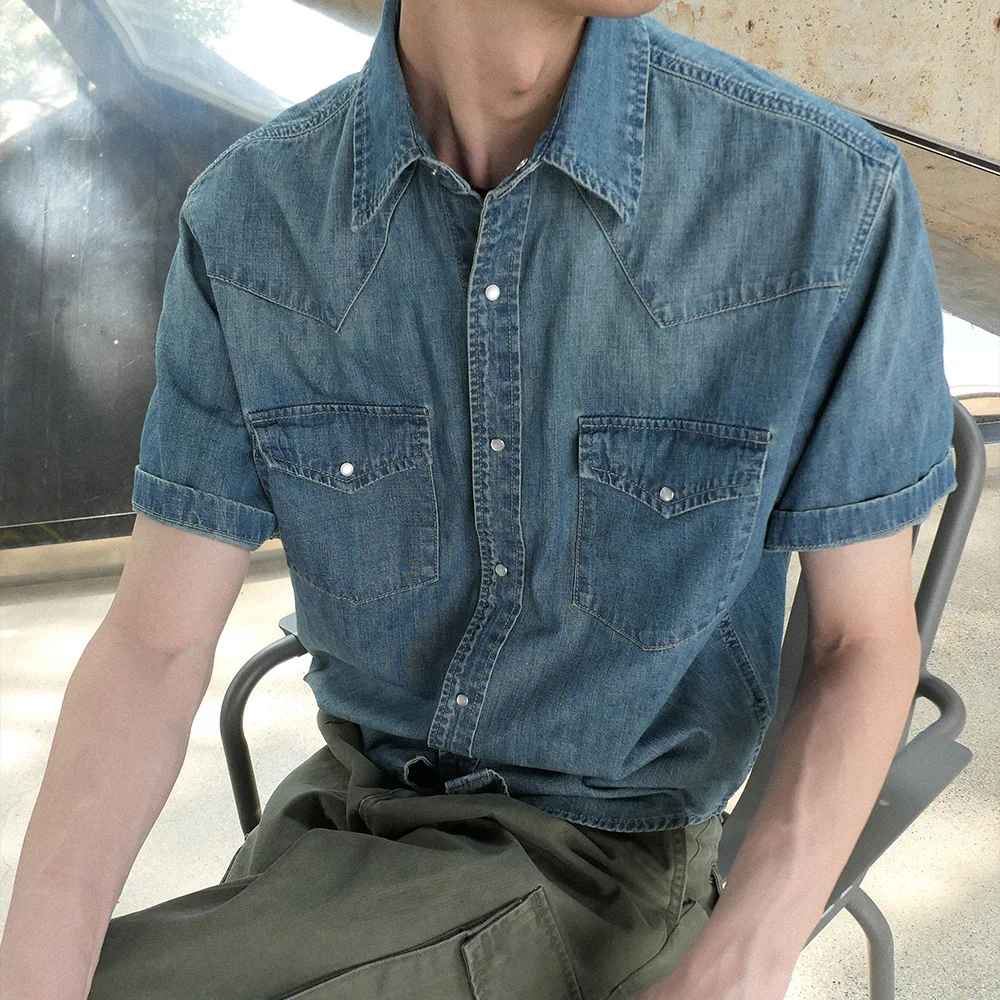 WESTERN DENIM HALF SHIRT