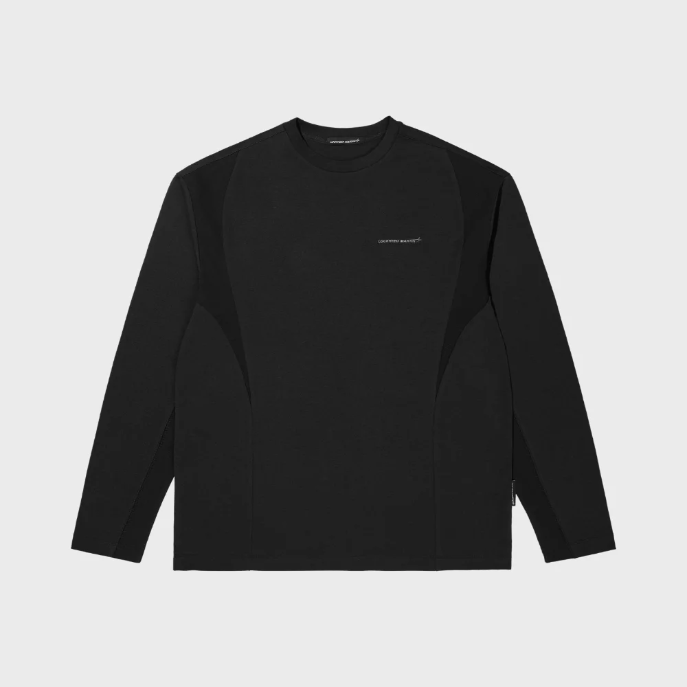 COLOR BLOCK LONG SLEEVE (BLACK)