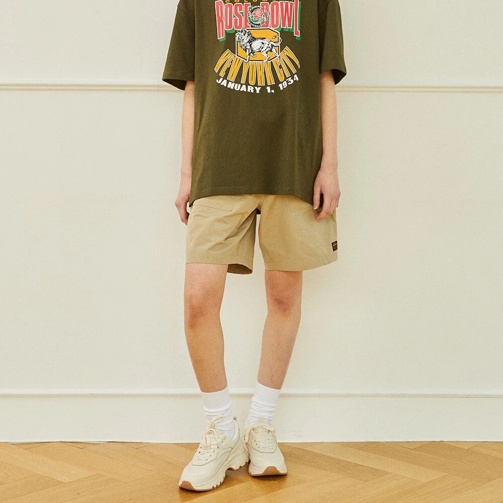 MIL-LABEL COTTON SHORTS PANTS 米色