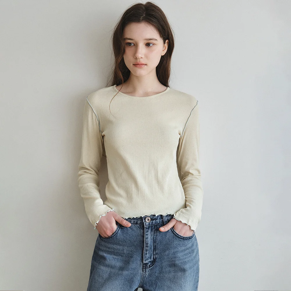 Soft Wave Crop T-Shirt_LIGHT YELLOW(W26TP12)