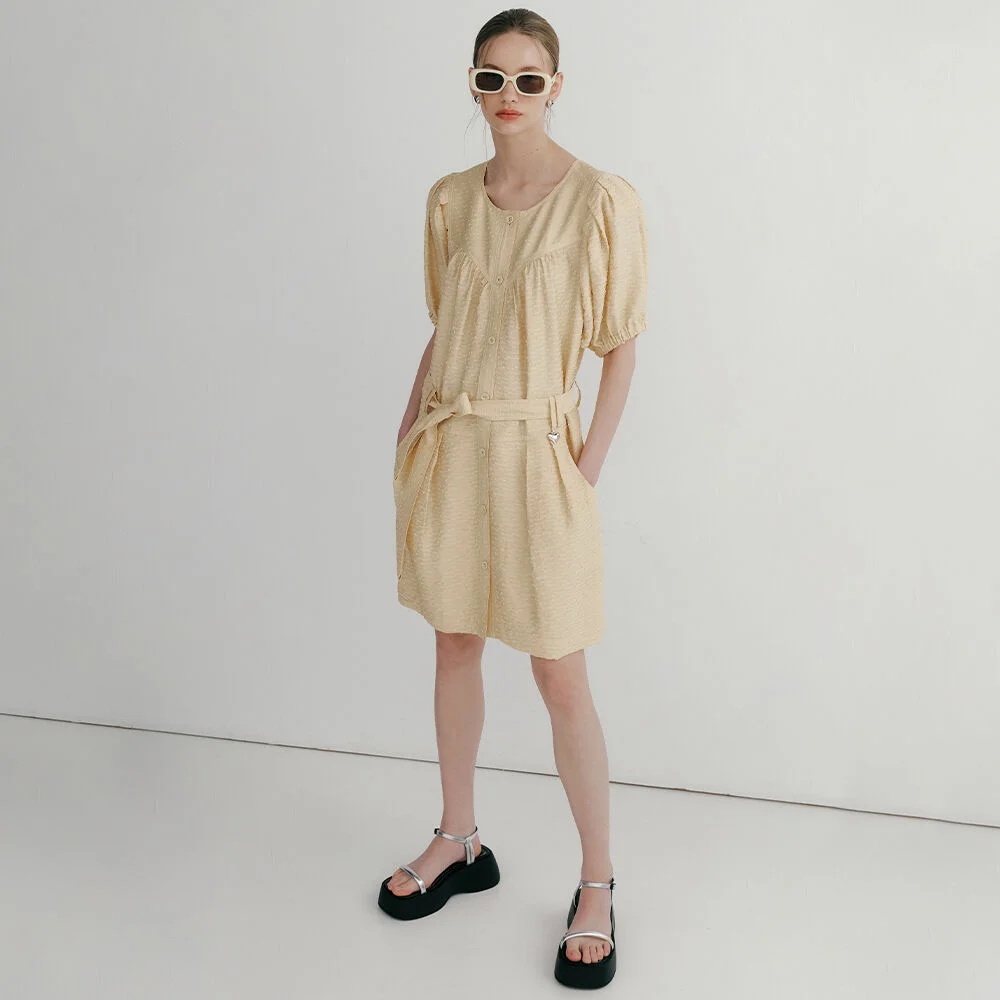 Isabelu dress Butter yellow