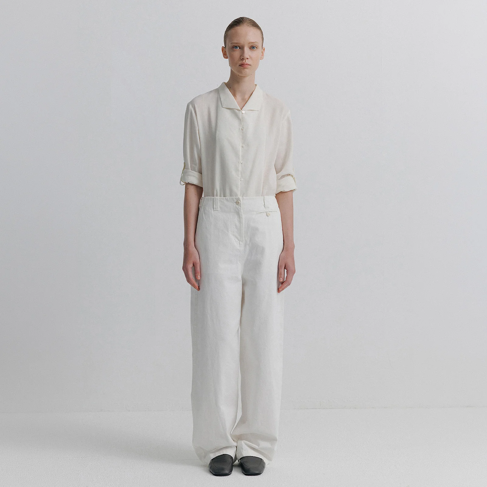 Bjorn Washed Pants White