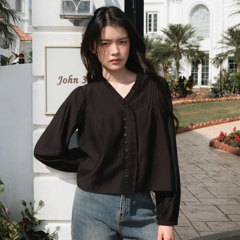 Frill Pintuck Blouse