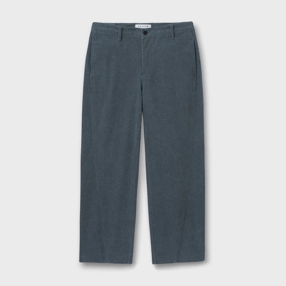 TWIST SEAM WASHED COTTON PANTS NAVY