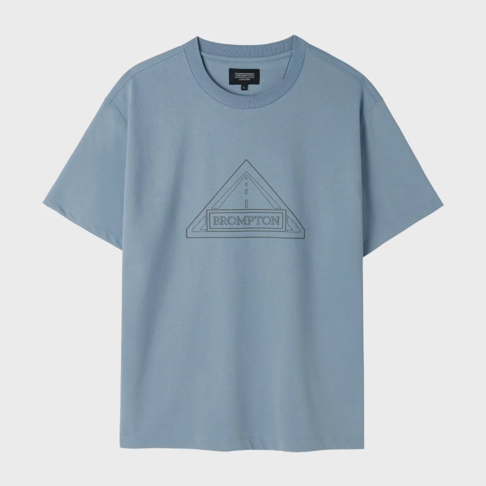 REFLECTIVE HALF SLEEVE T-SHIRT - L/BLUE (P252MTS134)