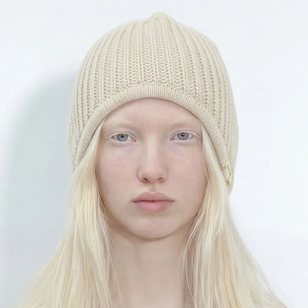 護耳翻蓋 巴拉克拉瓦頭套 冬季 長版冷帽 EAR FLAP BEANIE / SOLID A / CREAM