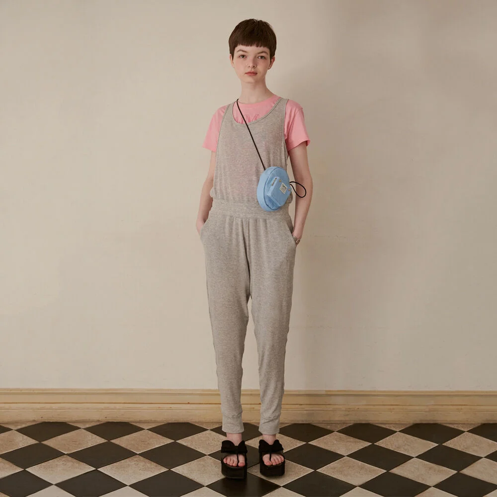 Cotton Soft Jumpsuit (Melange Grey)