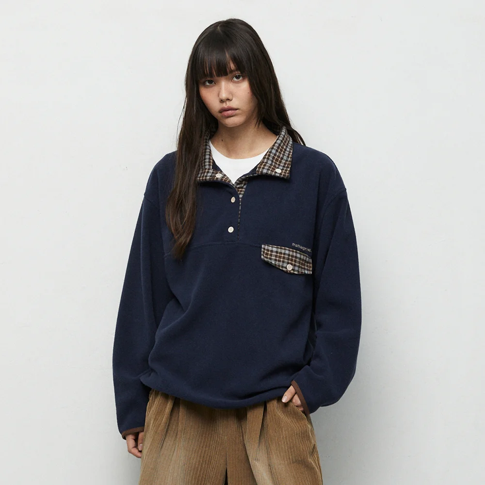 CHECK FLEECE ANORAK