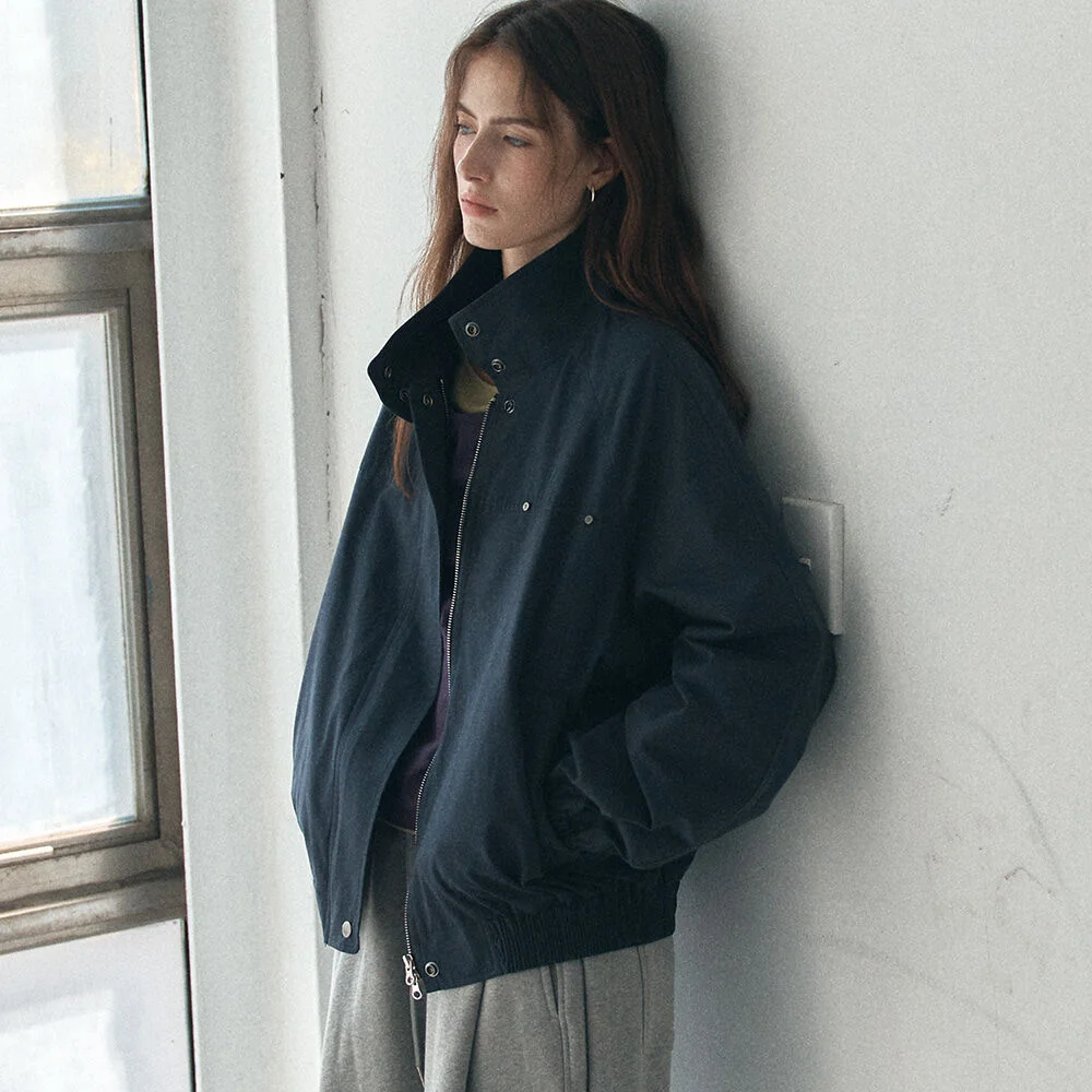 Dusty cotton blouson jumper _Charcoal