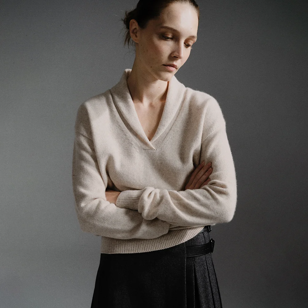 Shawl Collar Pullover Mocha