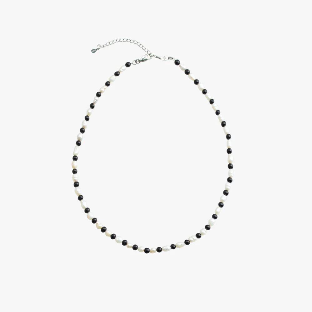 Dalmatian Black Onyx Necklace