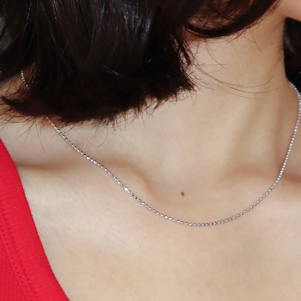 mirror ball chain necklace