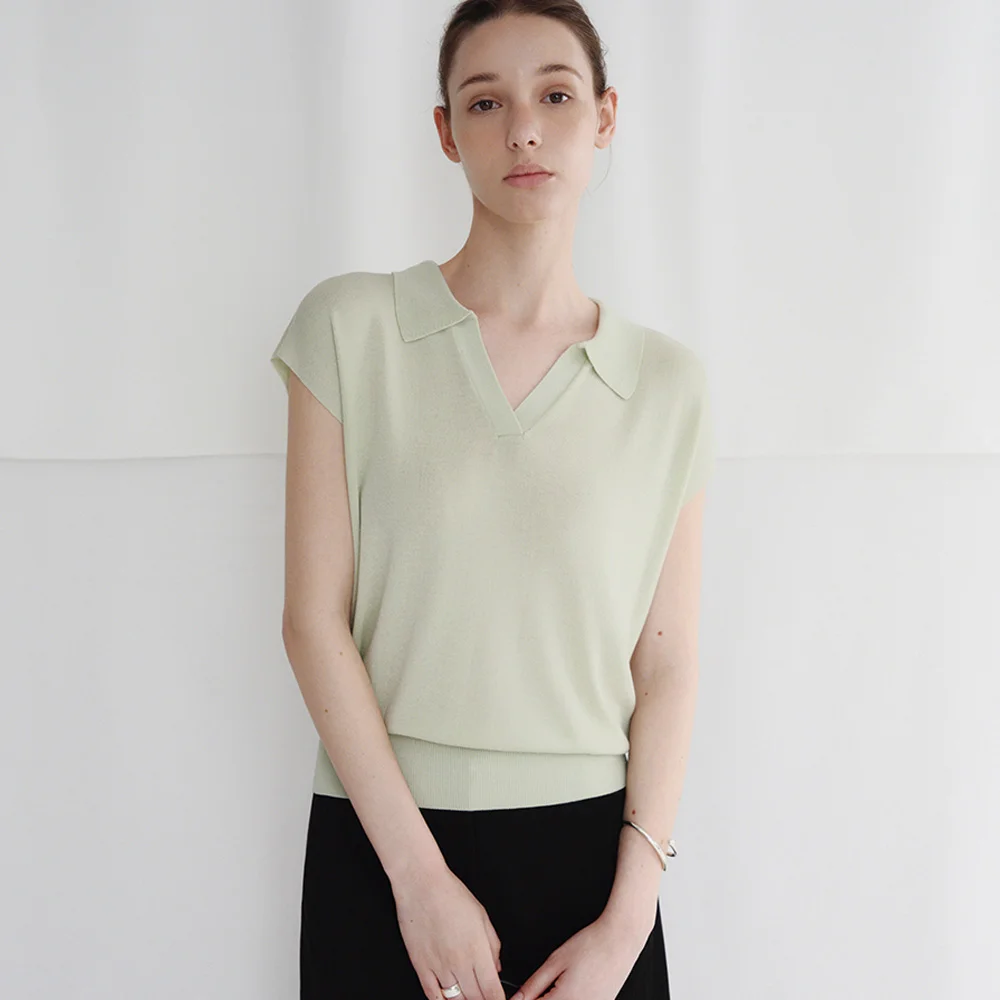 Esti Loose Collar Knit (Mint)