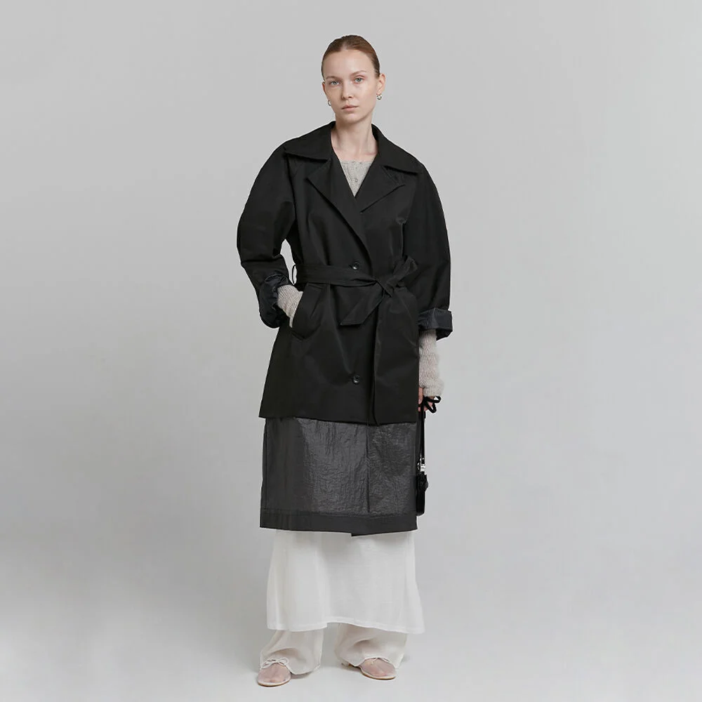 LAYERED TRENCH COAT