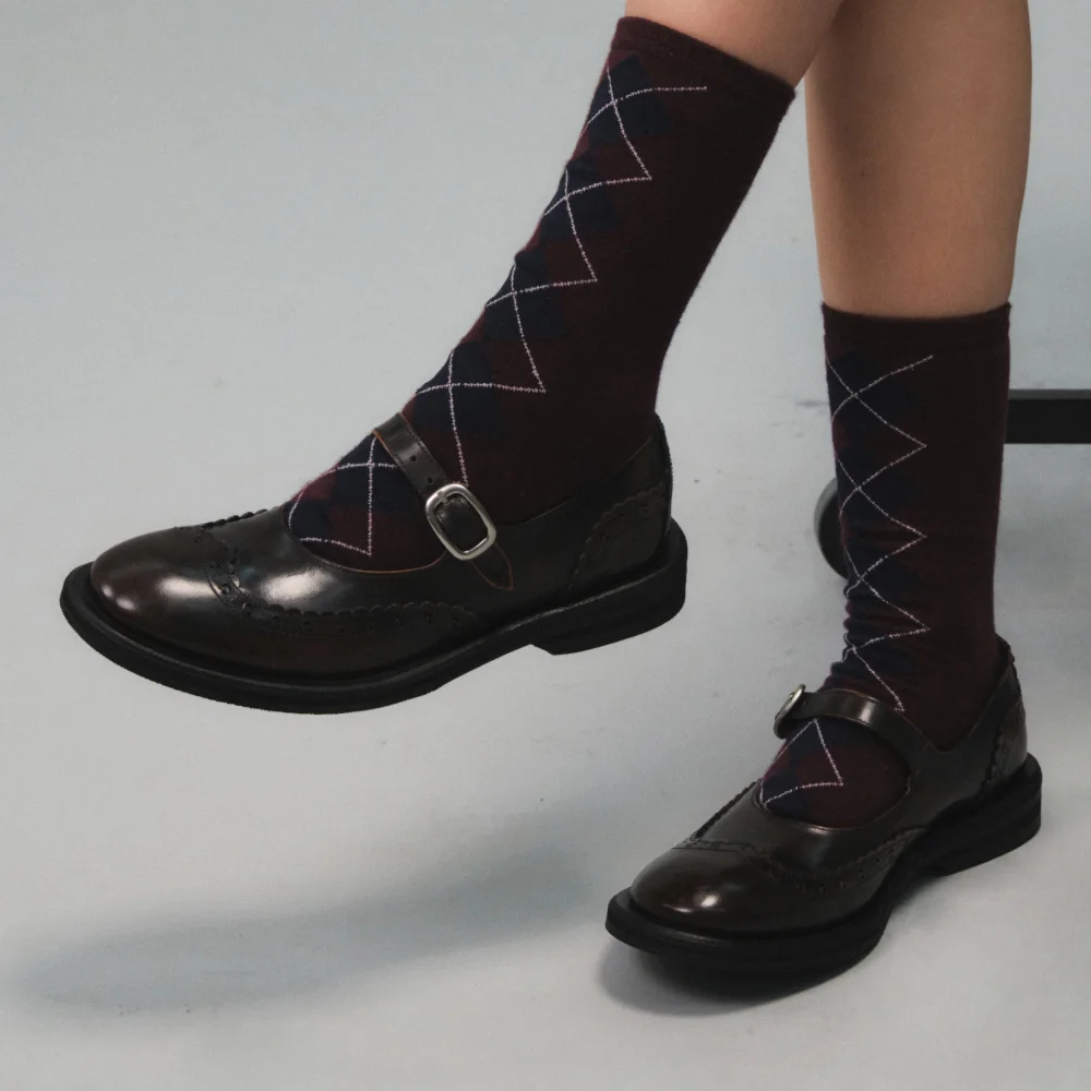 BROGUE MARY JANE (RUB OFF BROWN)