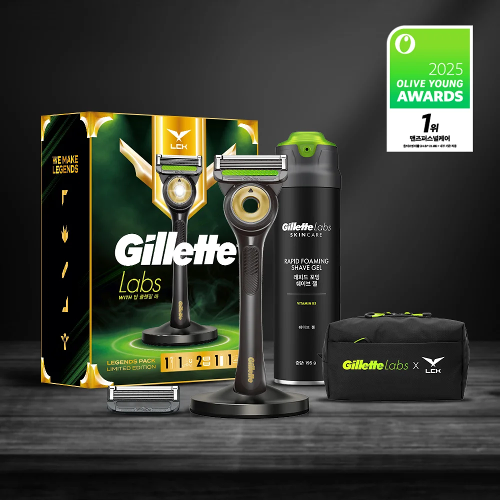 Gillette Raps LCK Legend Pack Handle+ 剃鬚刀片 2入 + 剃鬚啫喱 + 立領 + 旅行袋