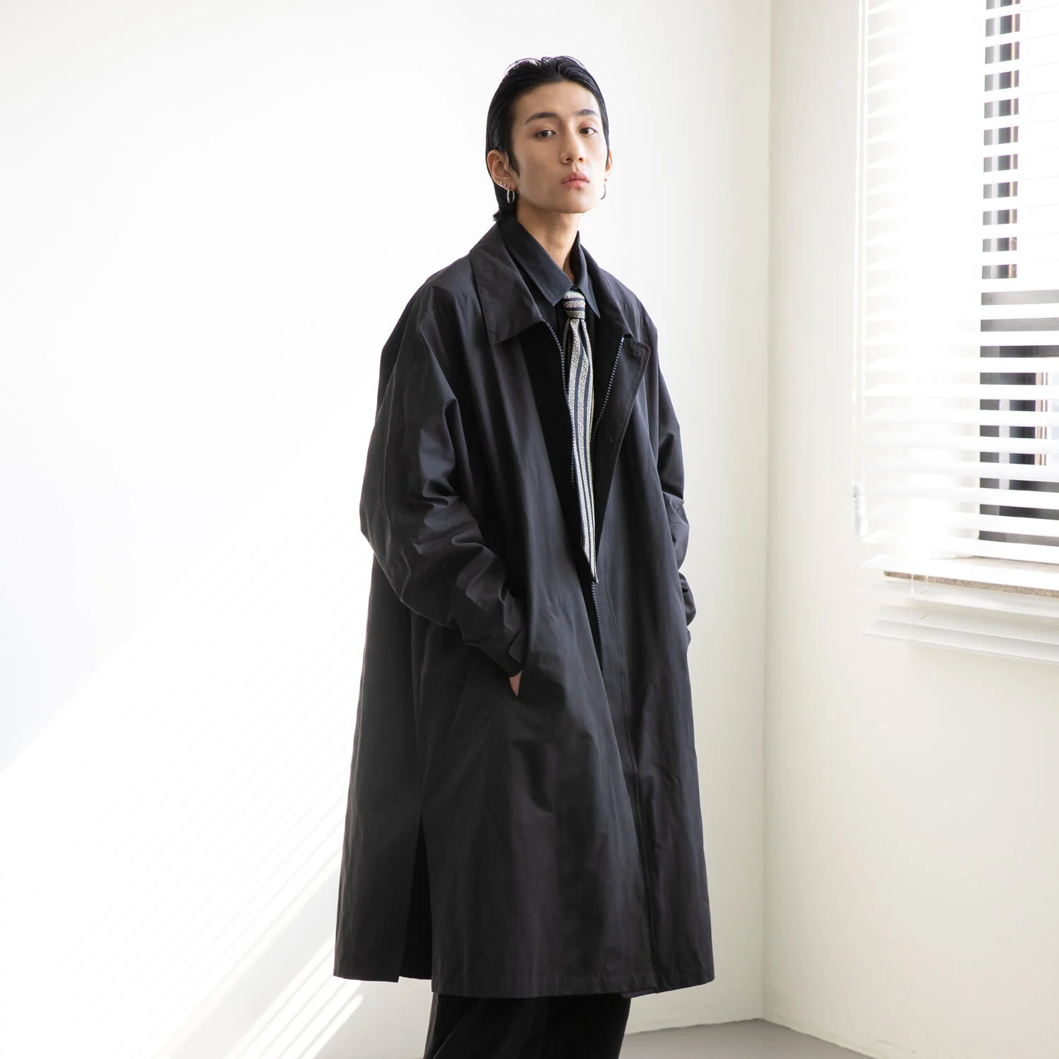 Ray 寬鬆 大褸 (BLACK)