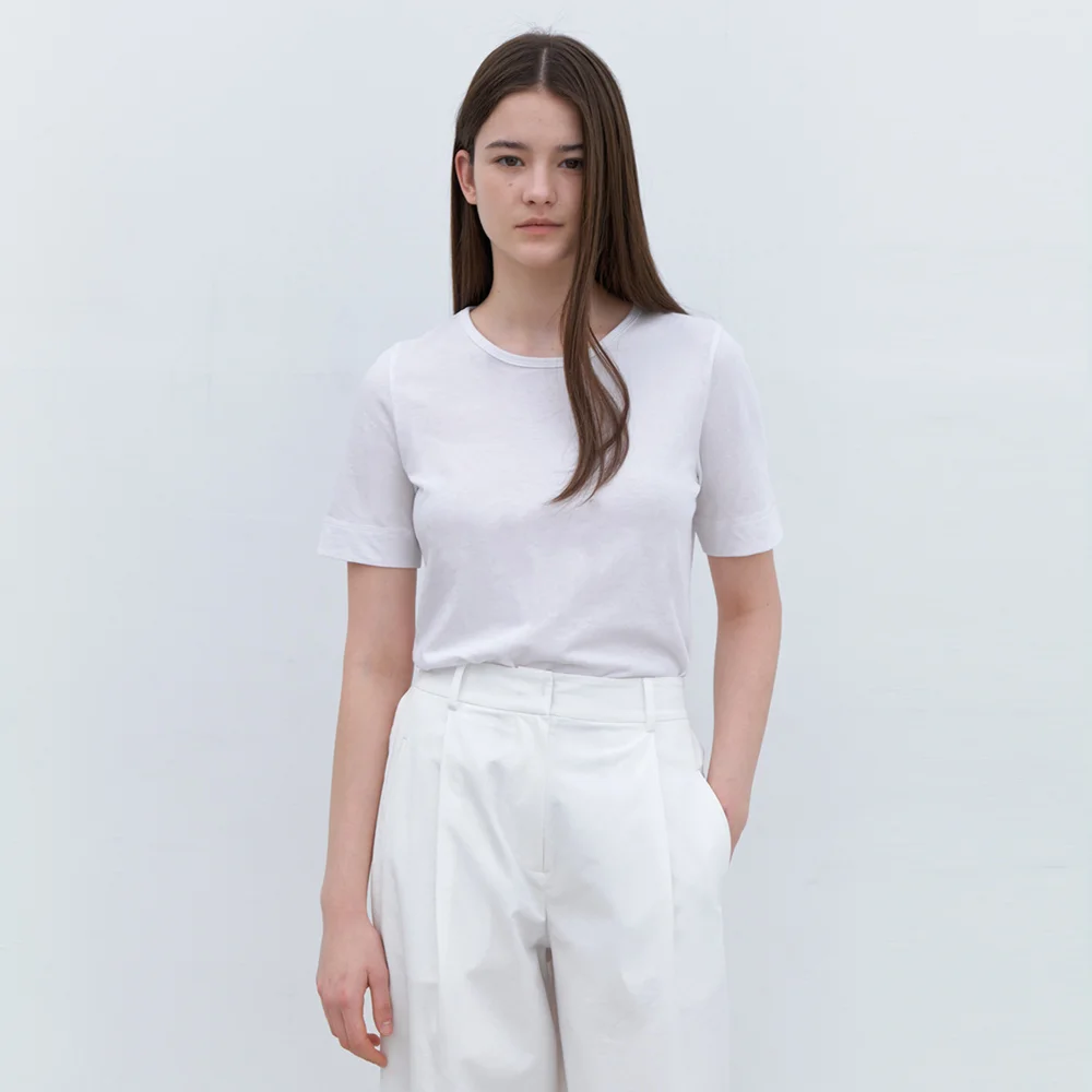 basic cotton t-shirt-white
