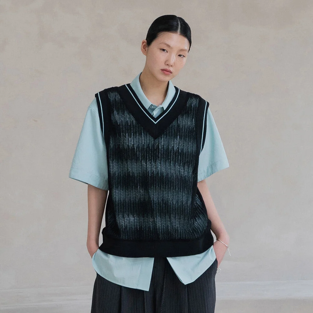 LINE NET VEST / BLACK