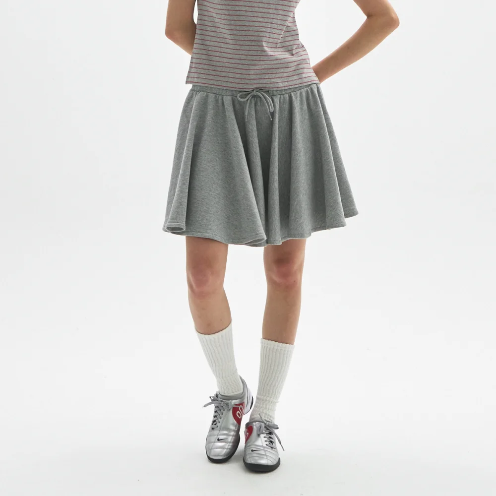 M.C Volume Mini Sweat Skirt / MELANGE GRAY