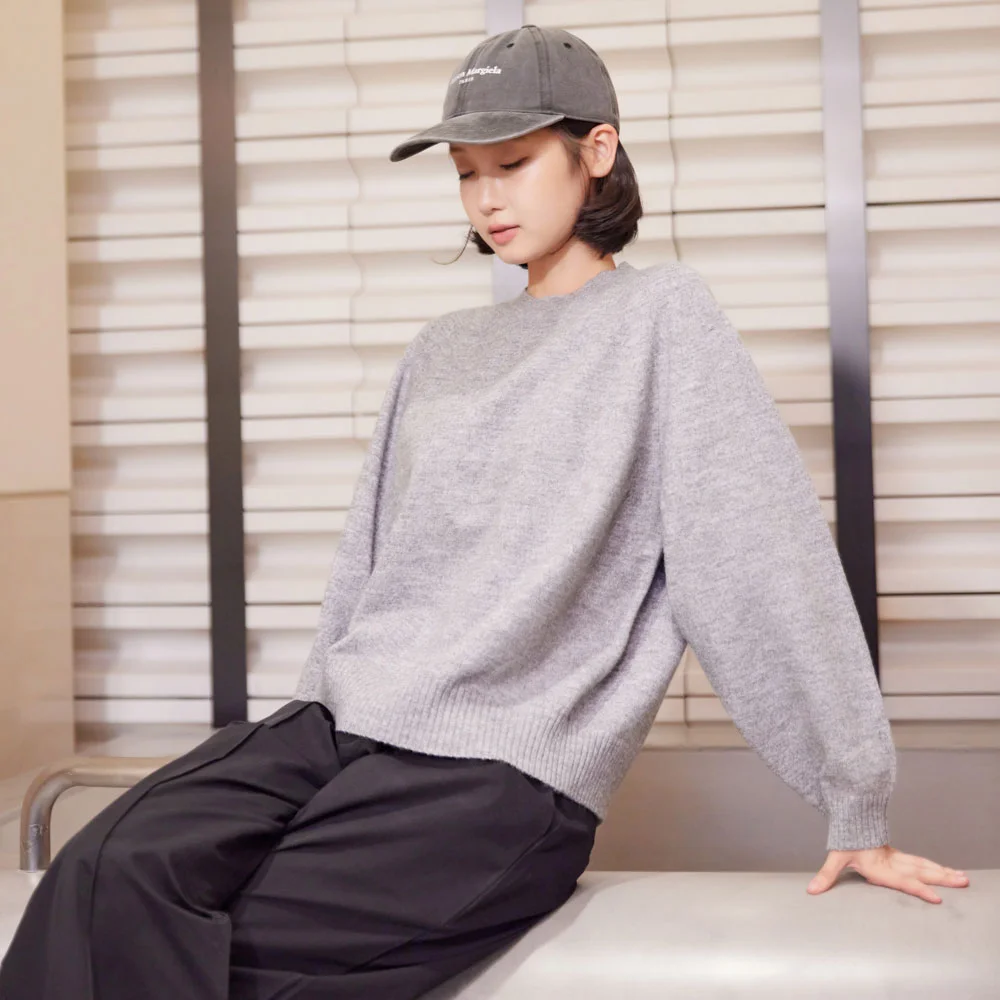 後開衩 Naglan Round Knit