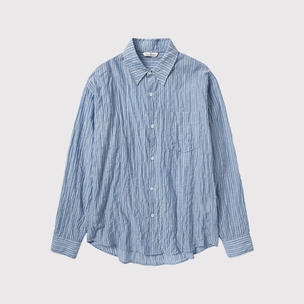 條紋 LS 襯衫_BLUE