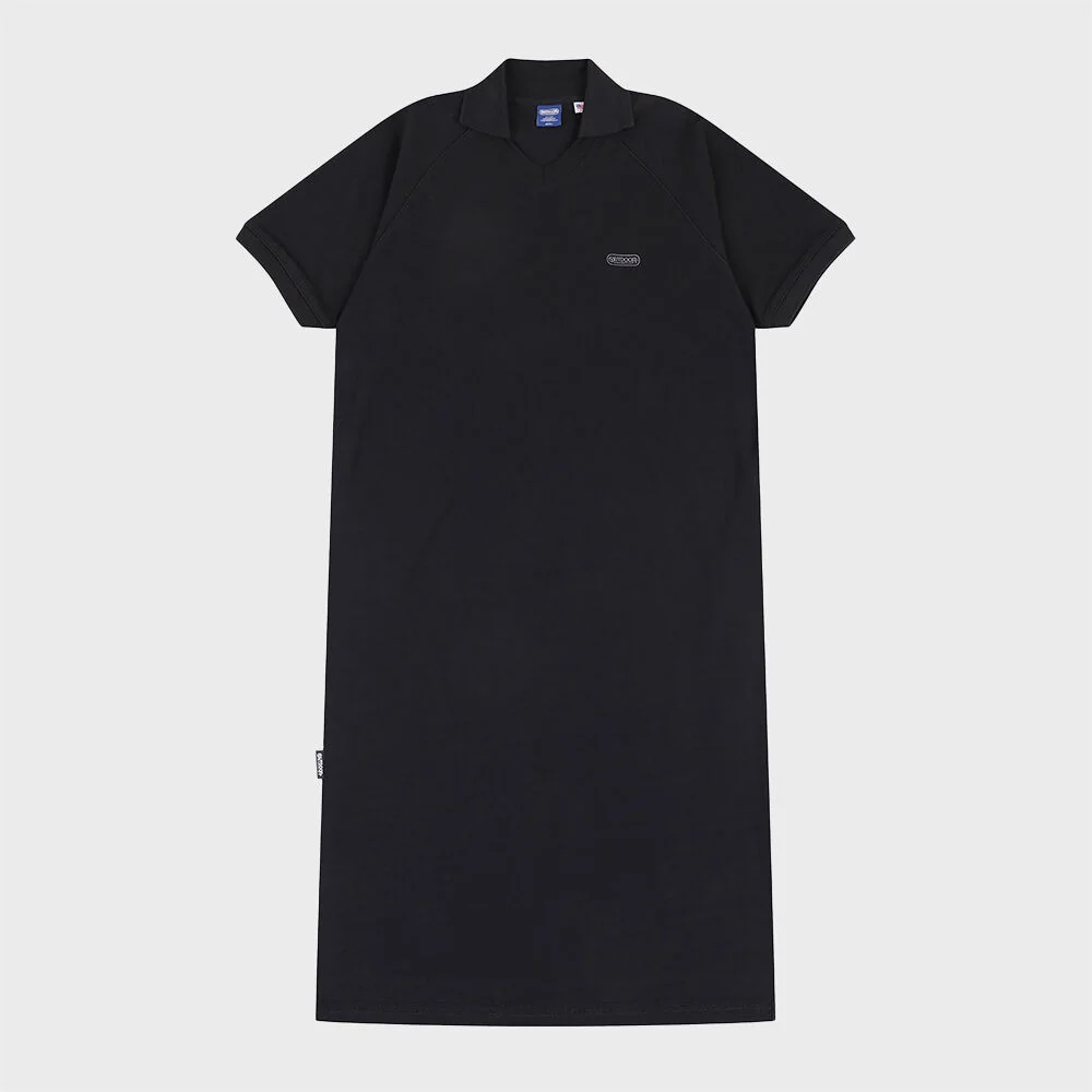 W COLLAR LINE ONE-PIECE (BLACK)