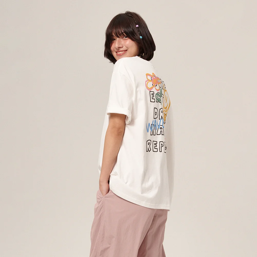 Doodly Print T-Shirt White